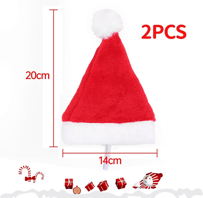 Dancepanda Mini Dog Santa Hat for Dogs Christmas Hat,Small Cat Santa Hats(Red) - Image 2